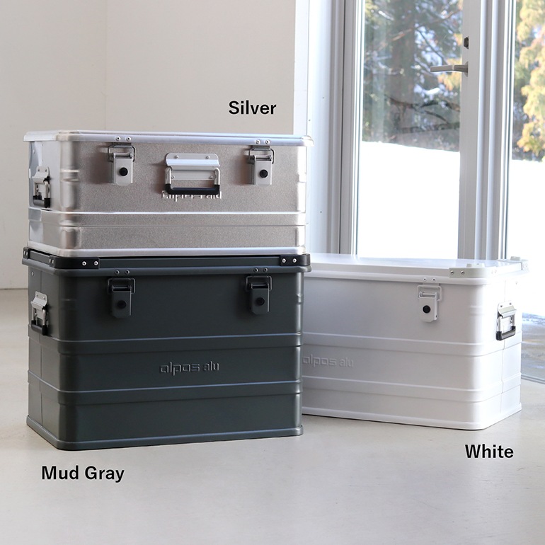 ALPOS アルポス｜ALUMINUM CONTAINER WITH LID (Silver) M 73L 通販