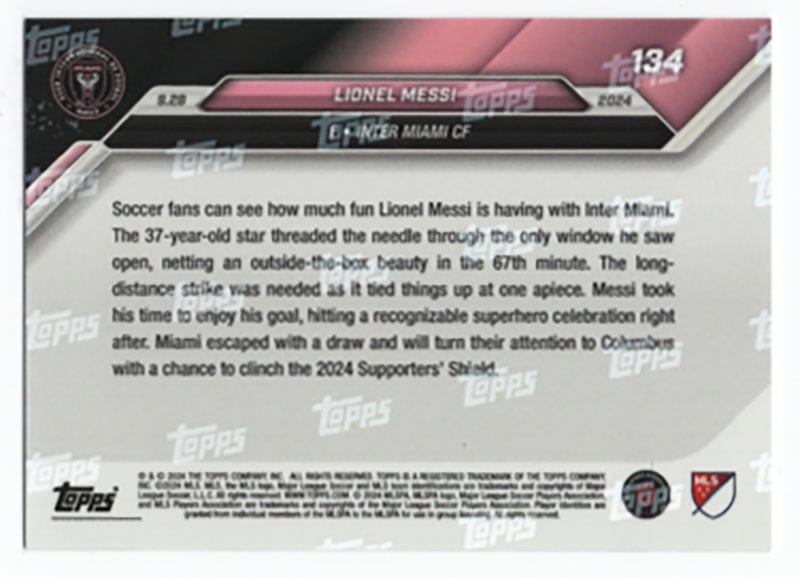 リオネル・メッシ #134 リオネル・メッシ選手がゴラッソを決めた記念