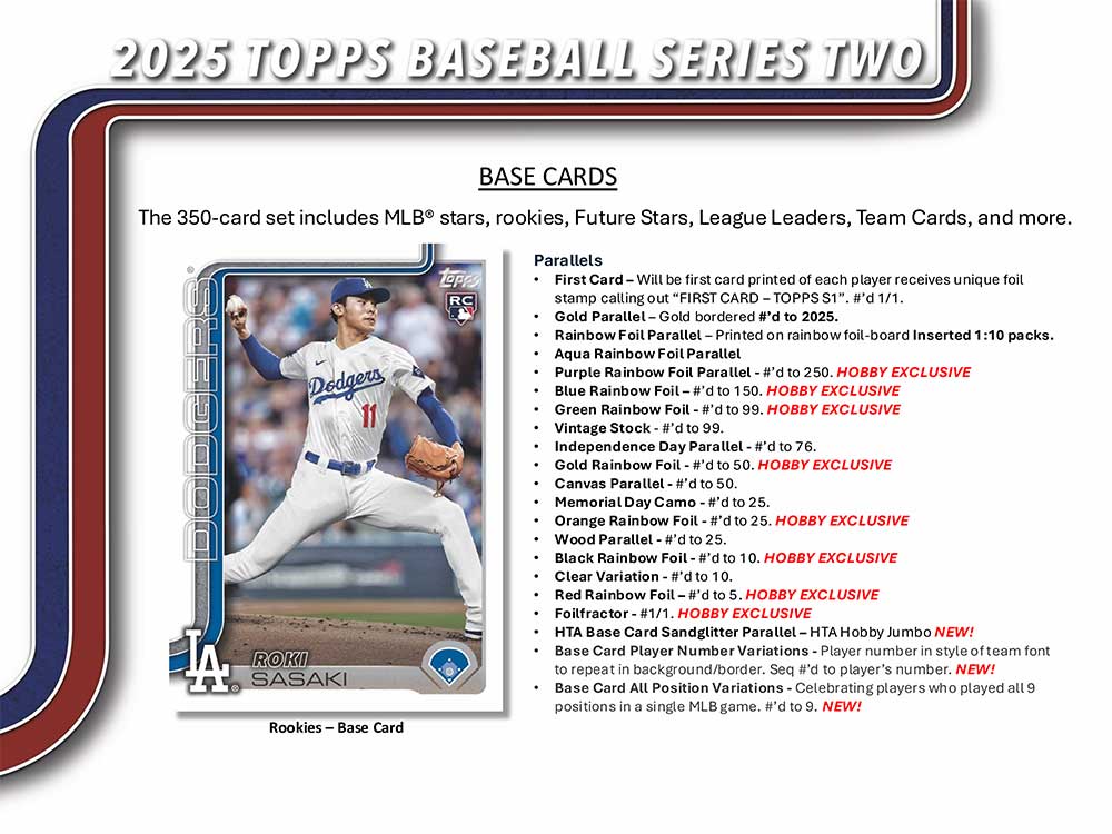 お一人様1ボックス限定) MLB 2025 Topps Series 2 Baseball Jumbo Box