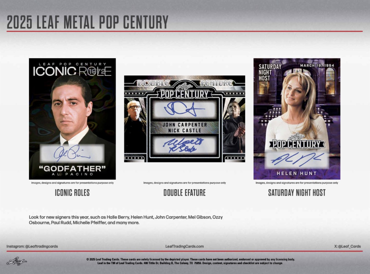 2025 Leaf Metal Pop Century Trading Cards Box 4/25入荷！ ｜カード