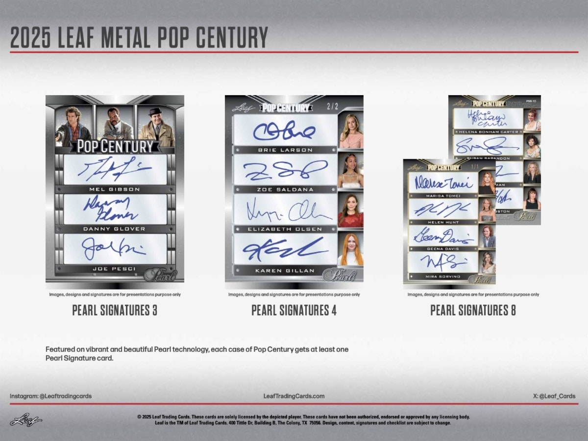2025 Leaf Metal Pop Century Trading Cards Box 4/25入荷！ ｜カード