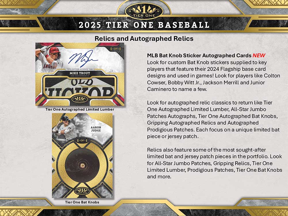 MLB 2025 Topps Tier One Baseball Hobby Box 9/11入荷 ｜カード