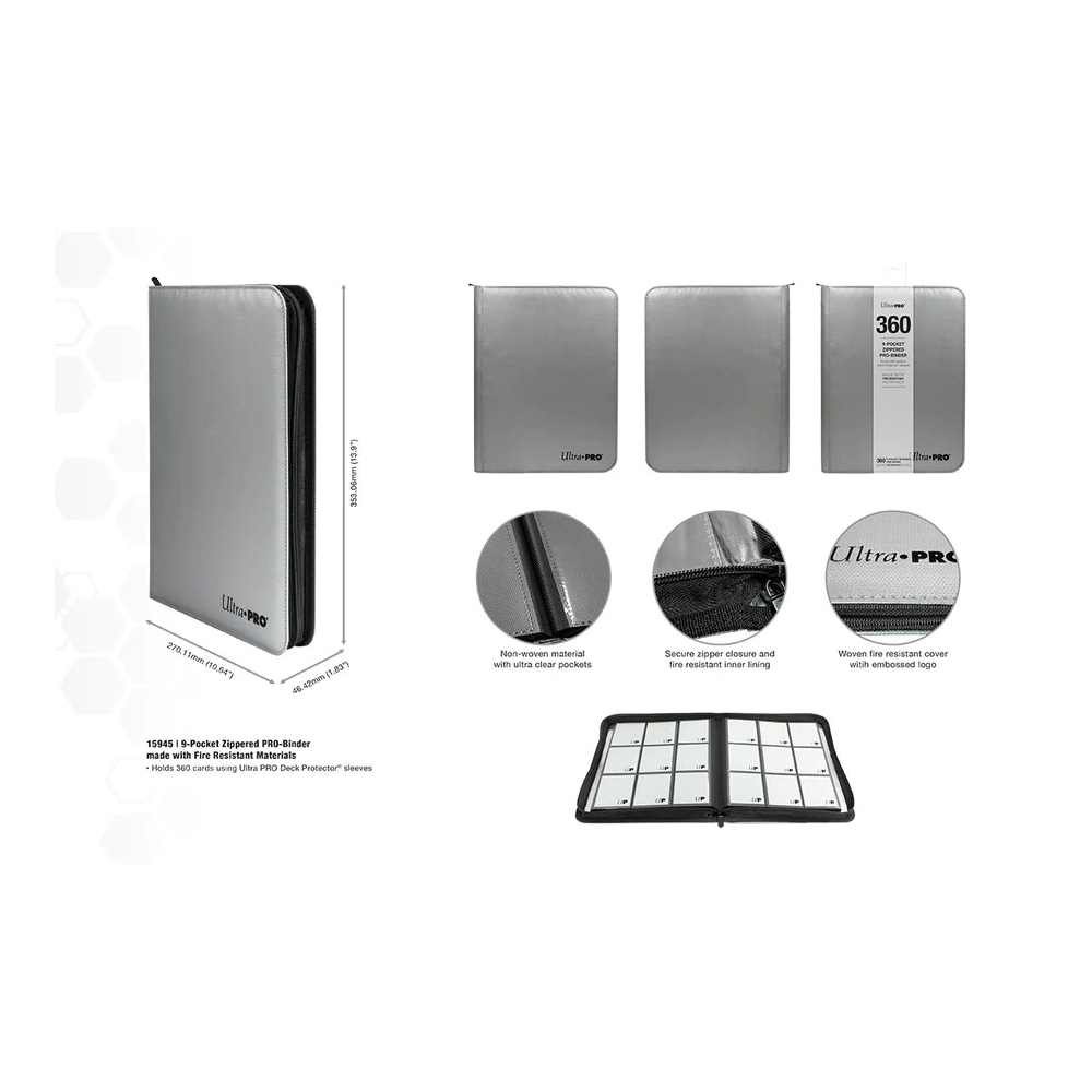 ウルトラプロ (Ultra Pro) ジッパー プロバインダー シルバー 9