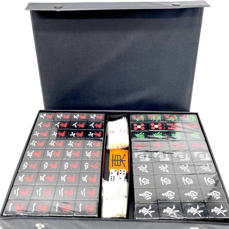 麻雀牌 26 27mm ブラック 手打ち麻雀卓用 赤牌 東南 点棒 セット