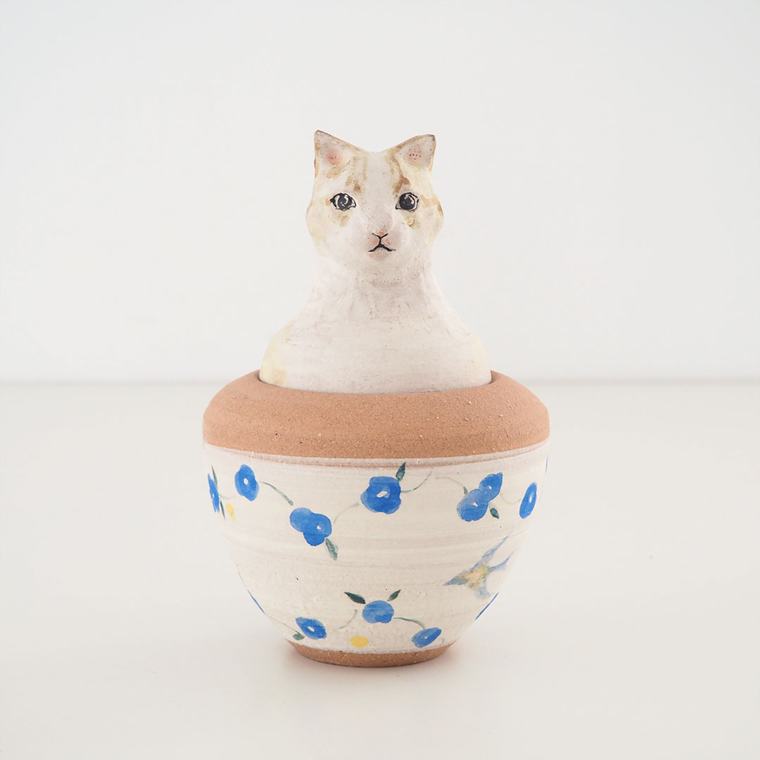 カノプス壺/ねこ | acne.pottery.studio | 糸島くらし×ここのき 公式