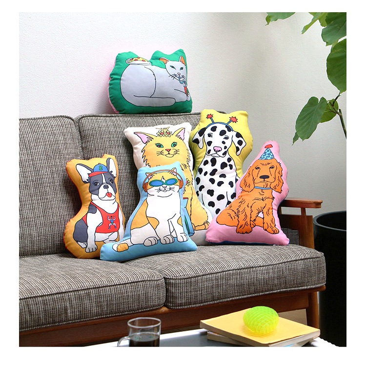 ダイカットクッション エンジョイ C&D クラブ クッション キャット