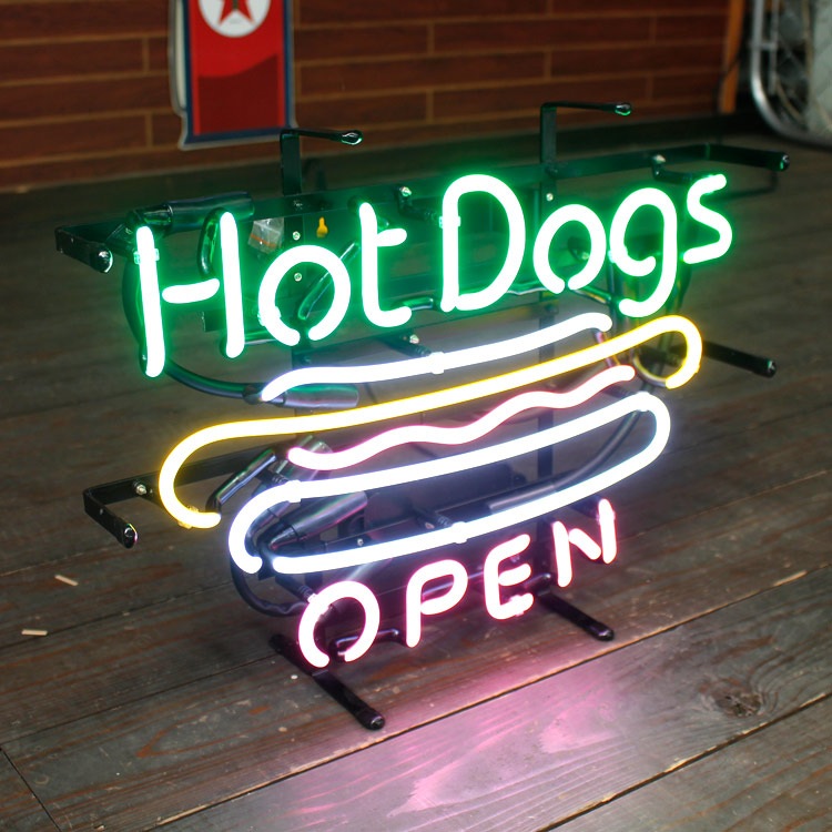 アメリカンネオンサイン HOT DOG （ホットドッグ ）H370×W505mm