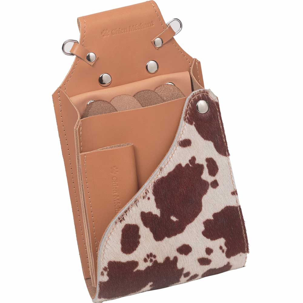 シザーケース／ハラコ＆ハードレザー（4丁タイプ） | ペット用品