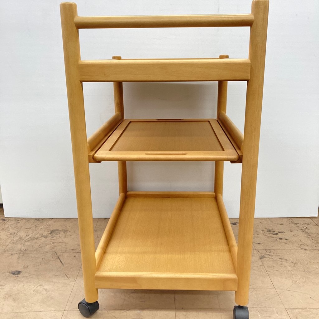 中古美品 karimoku カリモク家具 キッチンワゴン キャスター付き 配膳