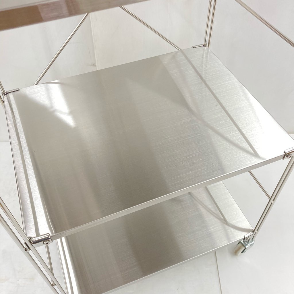 中古 人気 無印良品 ステンレスユニットシェルフ 中 4段 W58×D41×H120