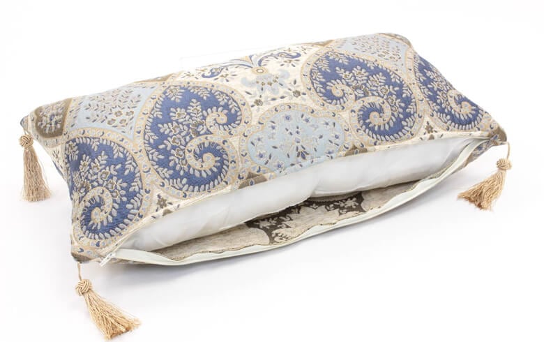 Alva シェニール織 ピロークッション 約30×60cm｜インテリアレース