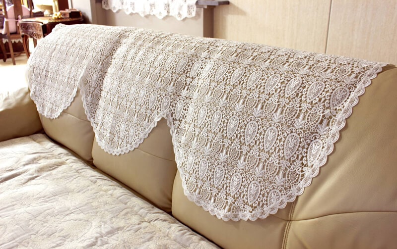 Noble ギュピールレース ソファカバー（三人掛け） 約150×80cm