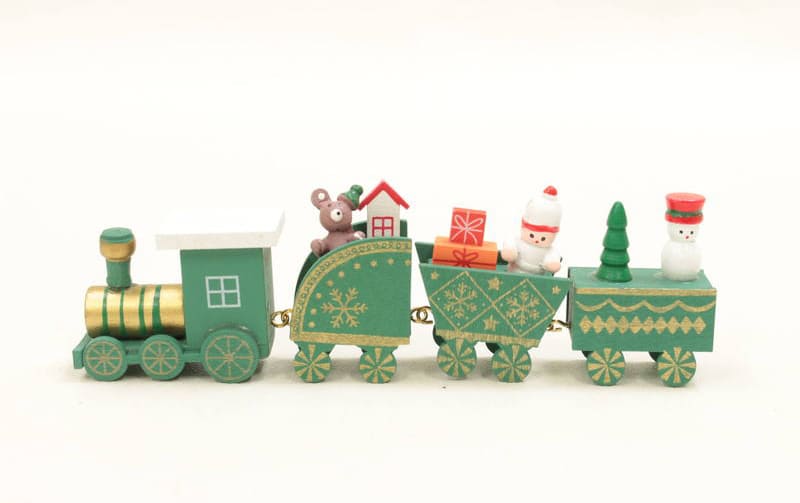 Xmas雑貨 選べる5色 木製 クリスマストレイン｜インテリアレース