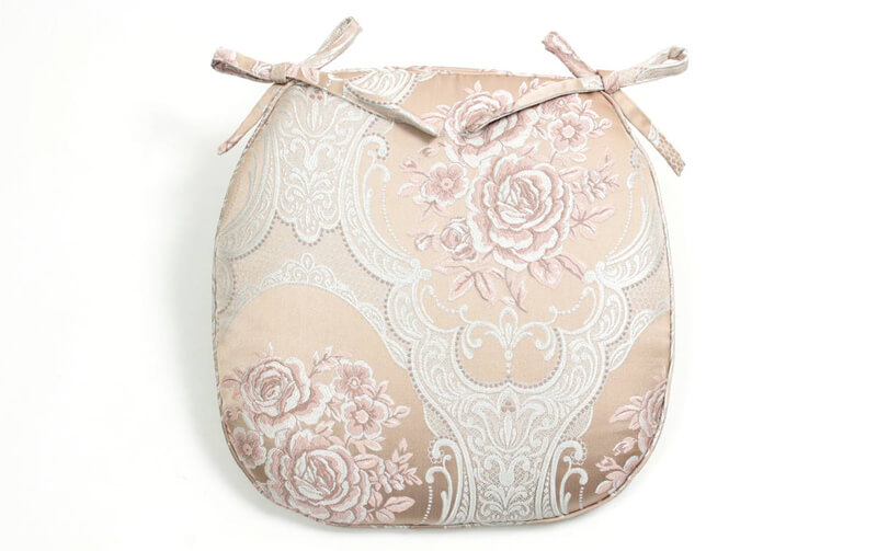 Romance rose ジャカード織 紐付シートクッション 約43×45cm