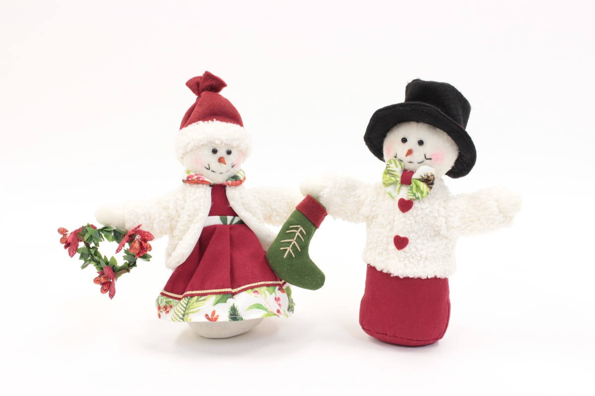 Xmas ドール スノーマンM 高さ 約21cm｜インテリアレース・テーブル