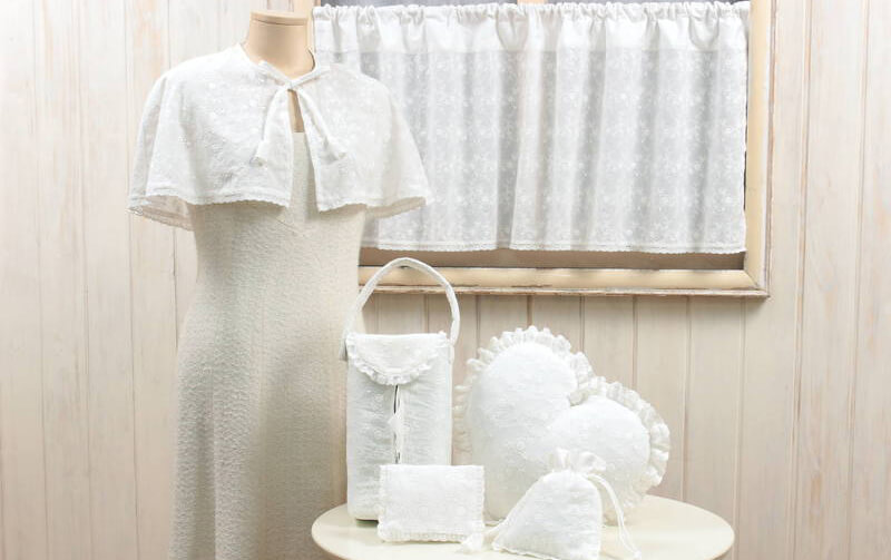 アイレット刺繍 カフェカーテン 約130×45cm [paquerette]｜インテリア