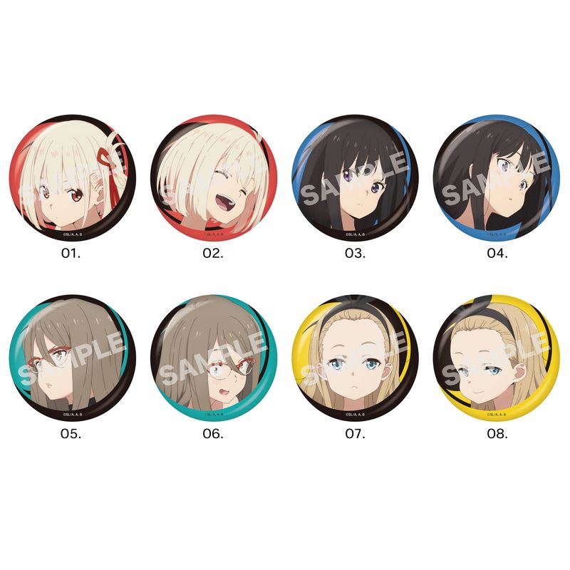 リコリス・リコイル』メタリック缶バッジ 第1弾 全8種 コンプリートBOX
