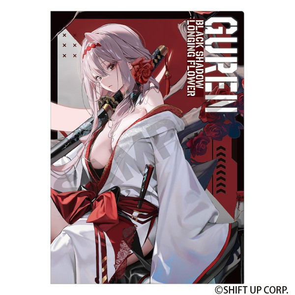 勝利の女神:NIKKE アート缶バッジ＿紅蓮:ブラックシャドウ/ロンギング