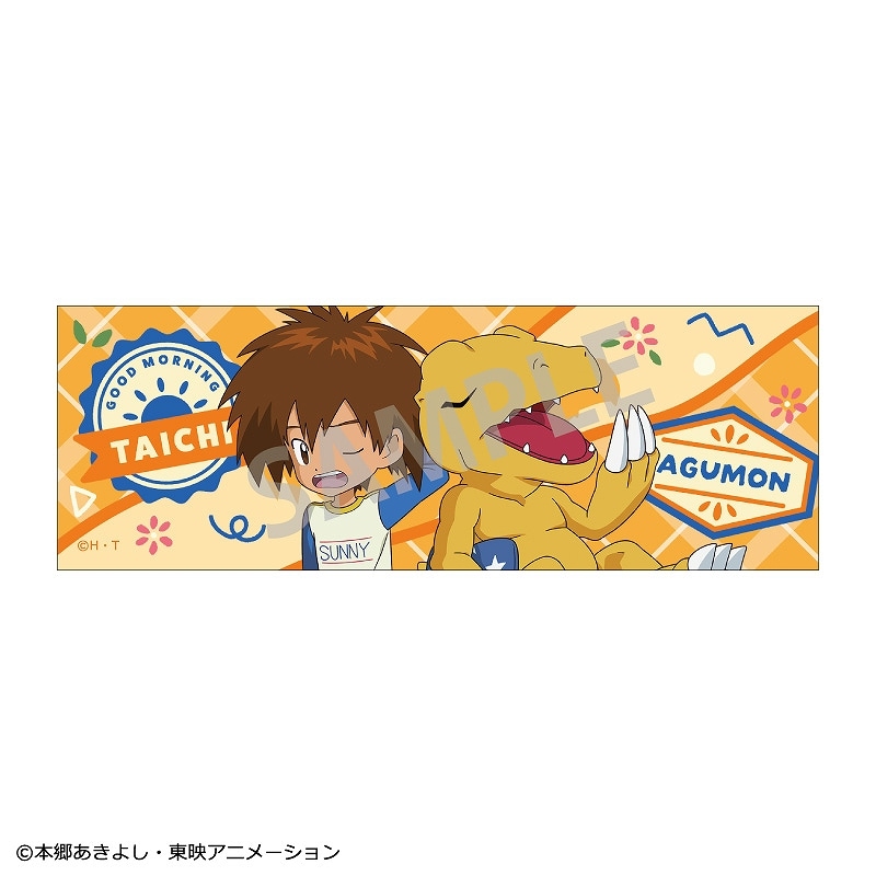 デジモンアドベンチャー ロングスクエア缶バッジ＿八神太一＆アグモン