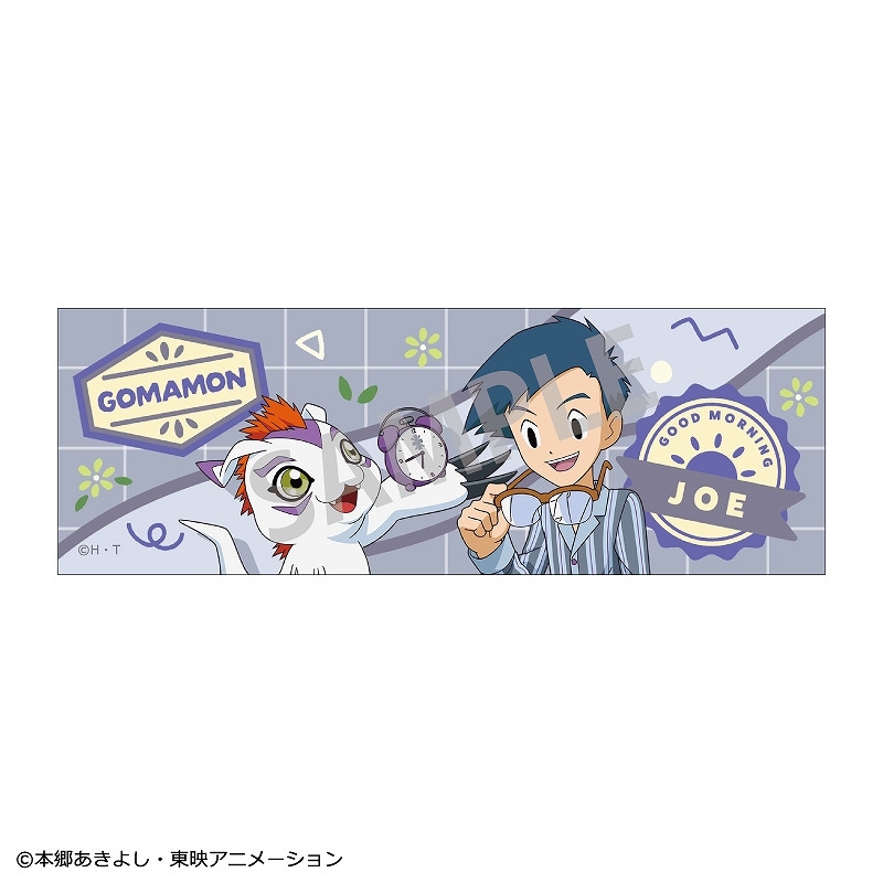 デジモンアドベンチャー ロングスクエア缶バッジ＿城戸丈＆ゴマモン/寝起き