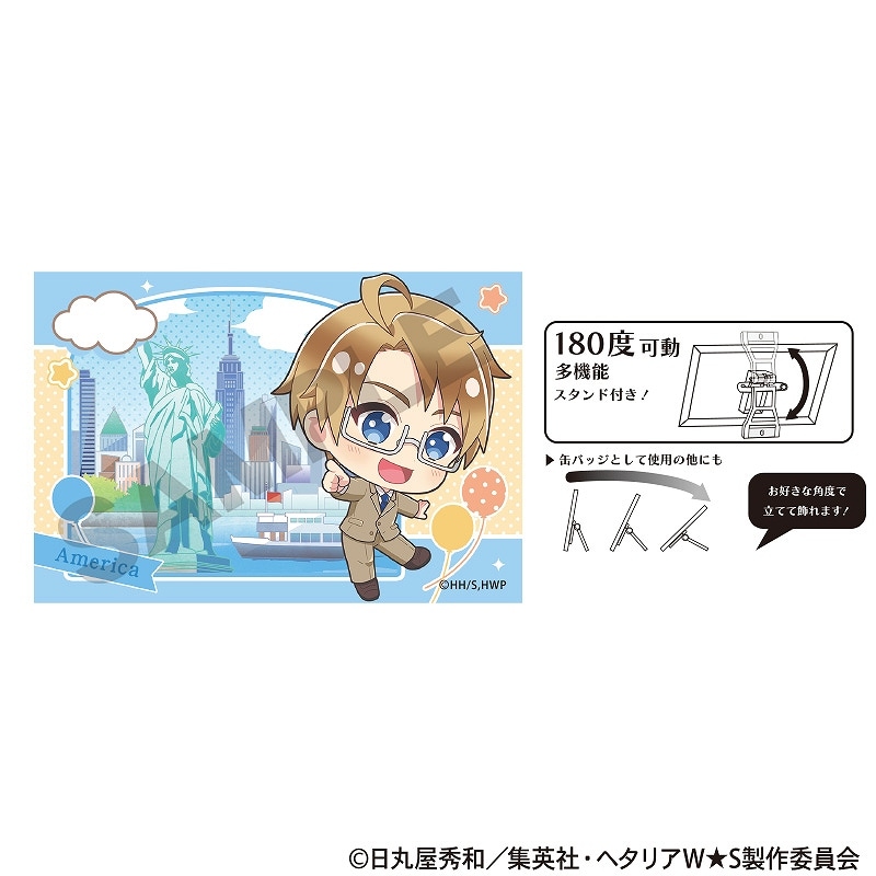 ヘタリア World☆Stars アート缶バッジ＿アメリカ/ちまにわ