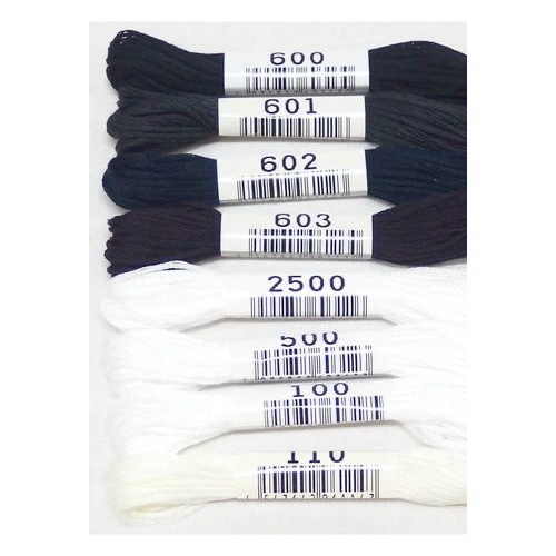 コスモ25番刺繍糸【白・黒系】 | 手芸センタードリーム公式通販サイト