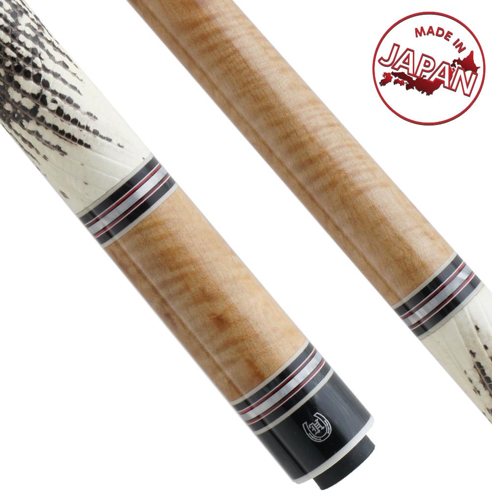 早川工房 カスタム キュー 国産カエデ ストレート 本トカゲ革巻き