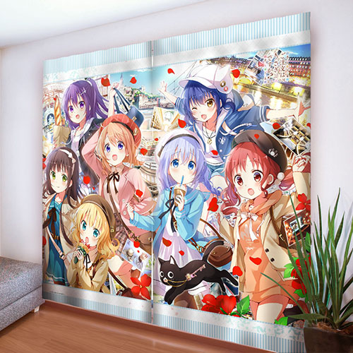 ご注文はうさぎですか？ BLOOM]カーテン（おでかけ）