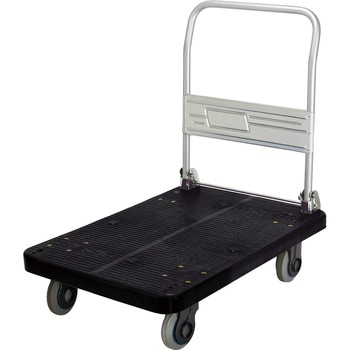 カナツー PLA300-DX（ブラック） 樹脂製ハンドル折りたたみ台車 静音