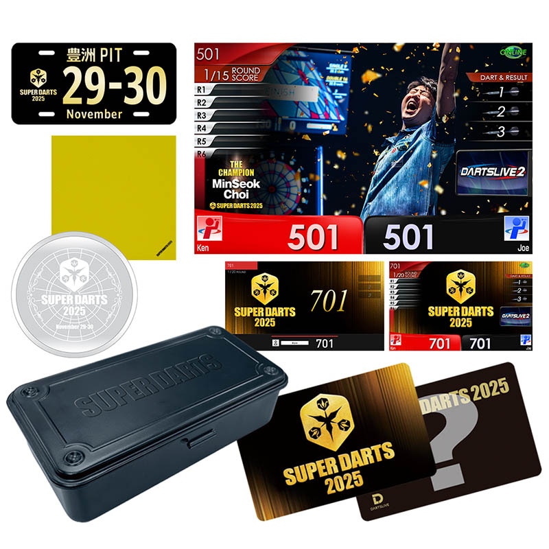SUPER DARTS 2025 ボウグリーブス直筆サイン入りカード アクセサリ > 雑貨 > 【業販割引対象外】SUPER DARTS 2025 OFFICIAL