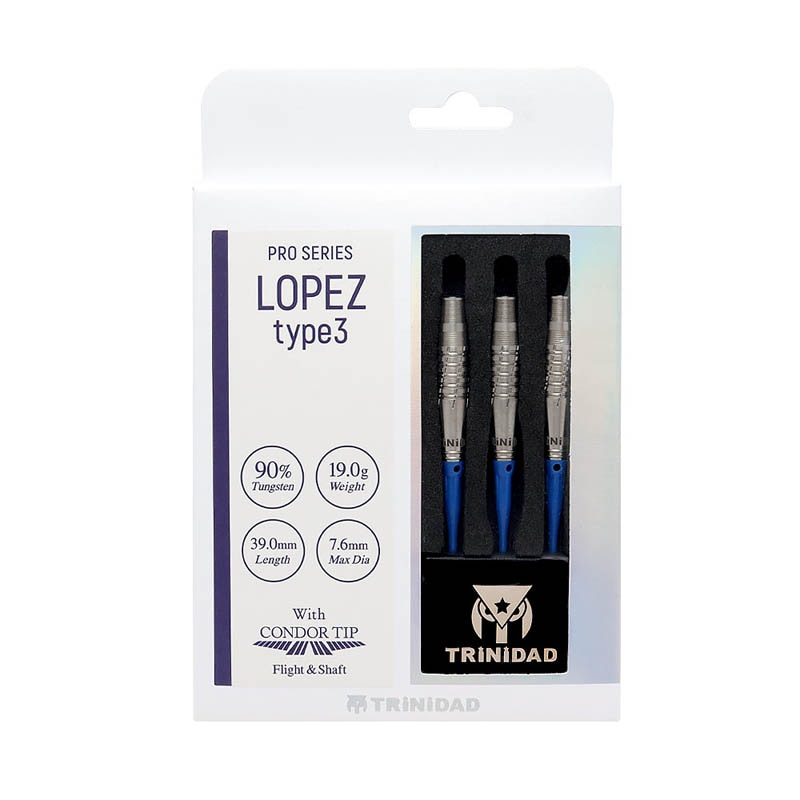 TRINIDAD Lopez Type3 浅田斉吾 19g 定価/11000円 Lopez type3 ロペス タイプ3 浅田斉吾モデル [TRiNiDAD] | ダーツ