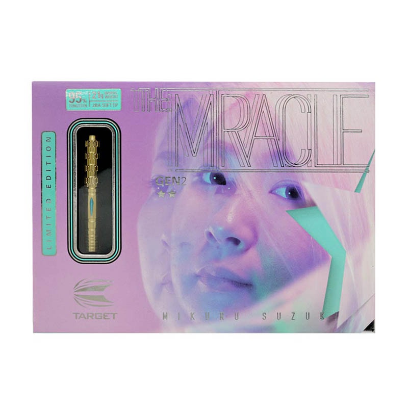 【美品】TARGETダーツ　ザ・ミラクルジェネレーション2 鈴木未来選手モデル 楽天市場】TARGET THE MIRACLE G6 90% 21.5G 2BA SOFT TIP 鈴木 未来