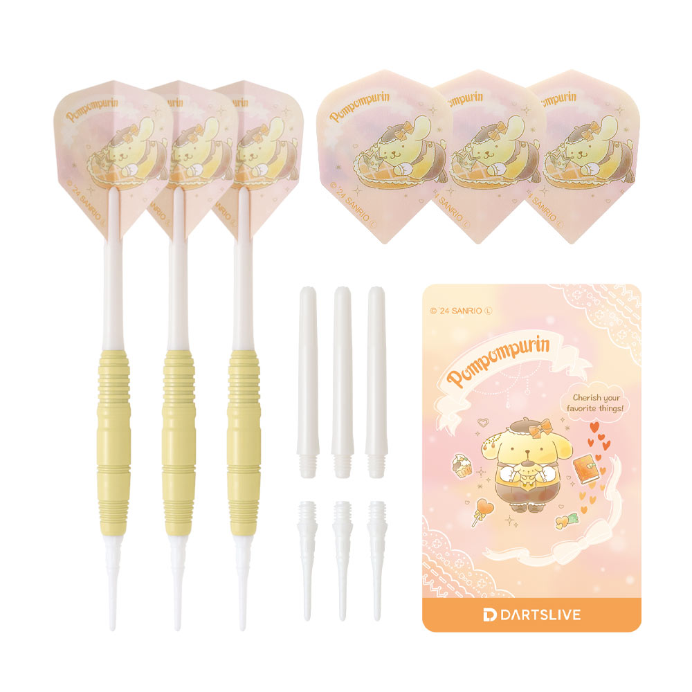 サンリオキャラクターズ　ダーツセット　withダーツライブカード　ポムポムプリン バレル【ダーツライブ】サンリオキャラクターズ ダーツセット with