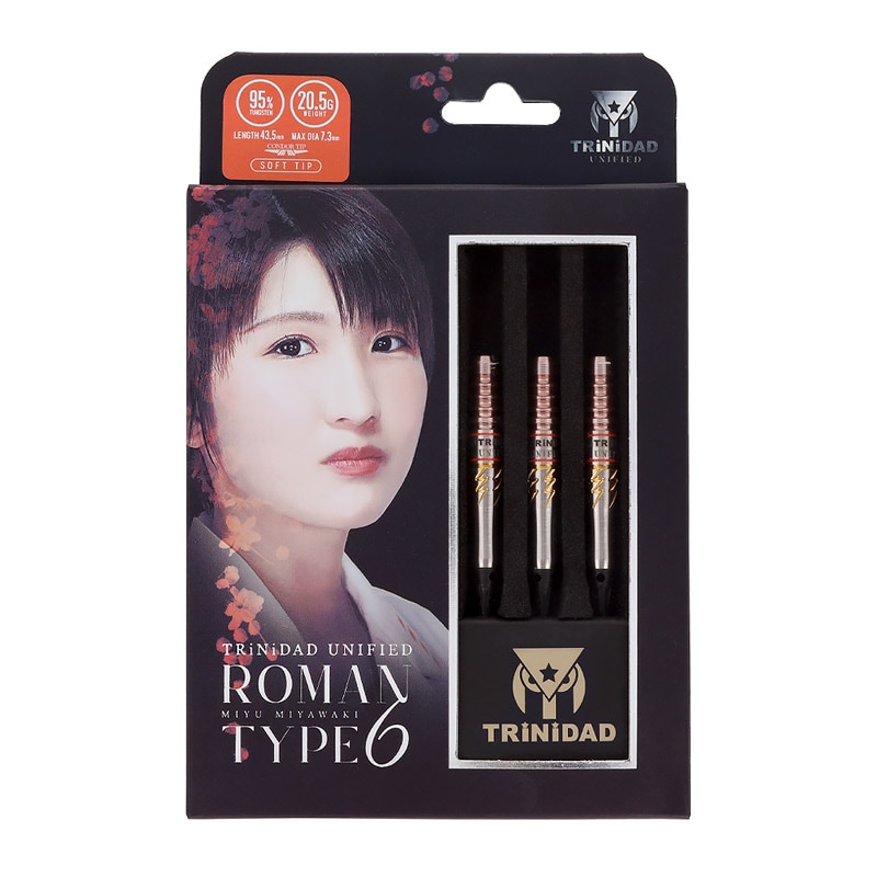TRiNiDAD Roman type2 宮脇実由プロ選手モデル 【5セット】 ダーツ バレル TRiNiDAD PRO ROMAN5 宮脇実由 選手モデル トリニダード
