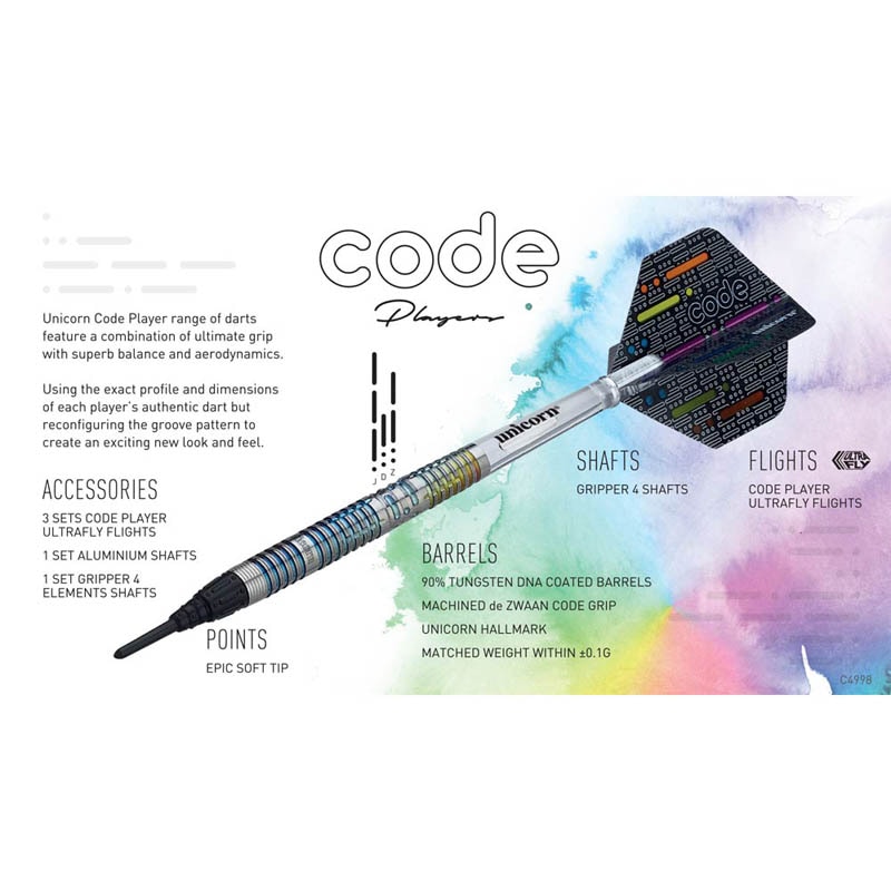 Unicorn CODE コードシリーズ ジェフリー・デ・ズワーン ダーツ > ハードダーツ > ブランド【ヤ行】 > ユニコーン > unicorn