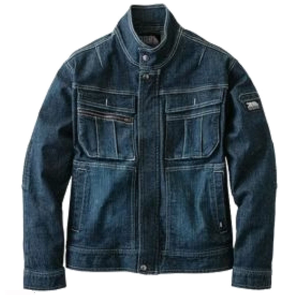 寅壱 ストレッチデニム ライダースジャケット 蛇腹 ブルゾン 8930-554