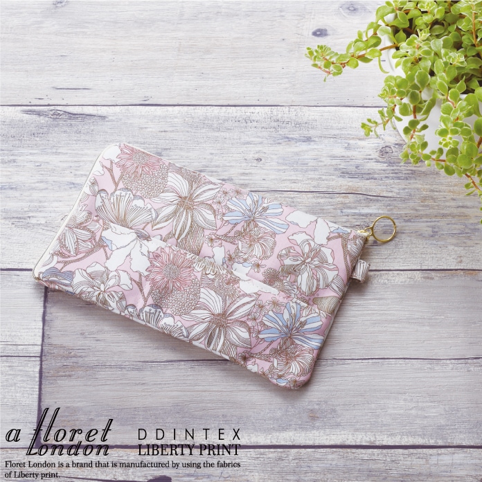 リバティプリント/ラウンドフラットポーチ02