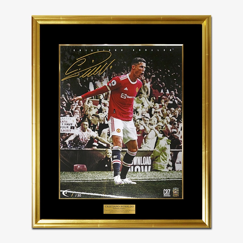 世界限定30枚] ロナウド直筆サイン入りグラフィックアート 