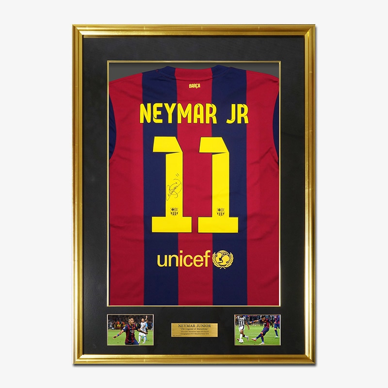 ネイマール直筆サイン入りバルセロナ14/15ホームユニフォーム特製