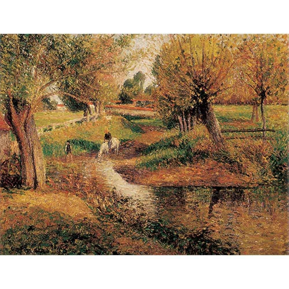 エラニーの溝川 【6号】 カミーユ・ピサロ 【 額縁が選べる 額入り