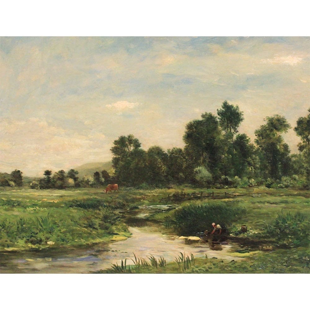 アーチ型渓谷 【6号】 シャルル＝フランソワ・ドービニー 【 額縁が