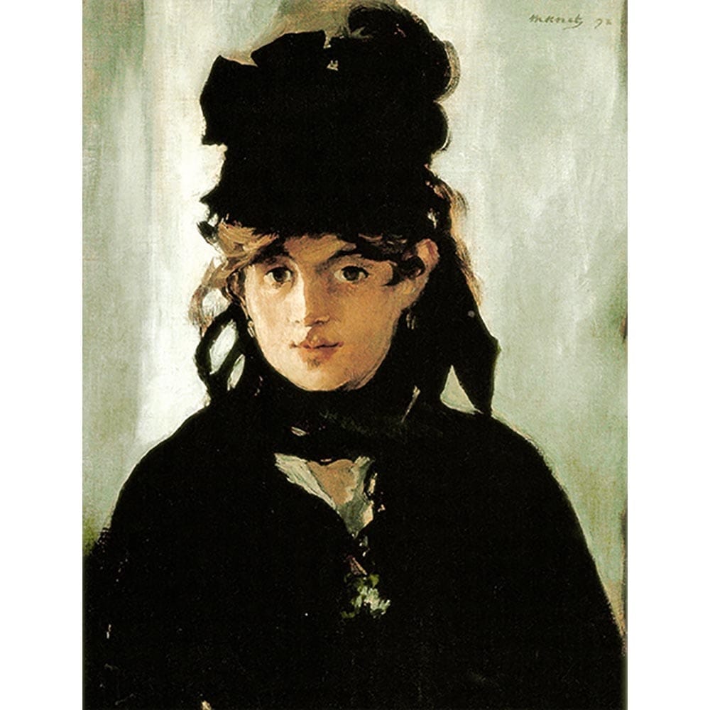 黒い帽子を被ったベルト・モリゾ 【8号】 エドゥアール・マネ 【 額縁