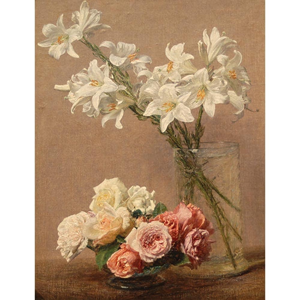 バラとユリ 【15号】 アンリ・ファンタン＝ラトゥール 【 額縁が選べる