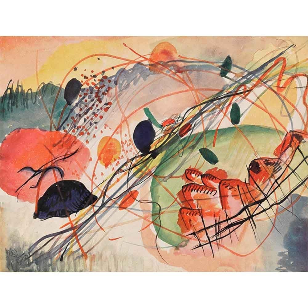 水彩 【10号】 ワシリー・カンディンスキー 【 額縁が選べる 額入り