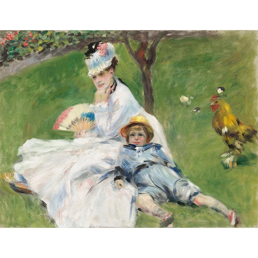 モネ夫人と息子 【20号】 ピエール＝オーギュスト・ルノワール 【 額縁