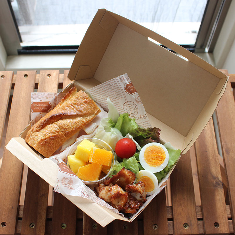 テイクアウト用 クラフトランチボックス 未晒 M 50個