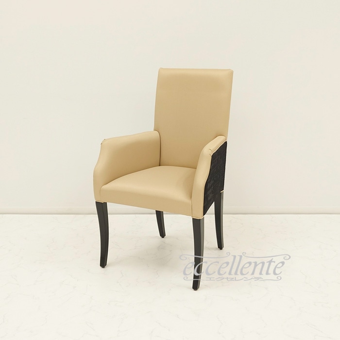 イタリア製 アームチェア ZIVA 革 アイボリー｜Armchair ZIVA