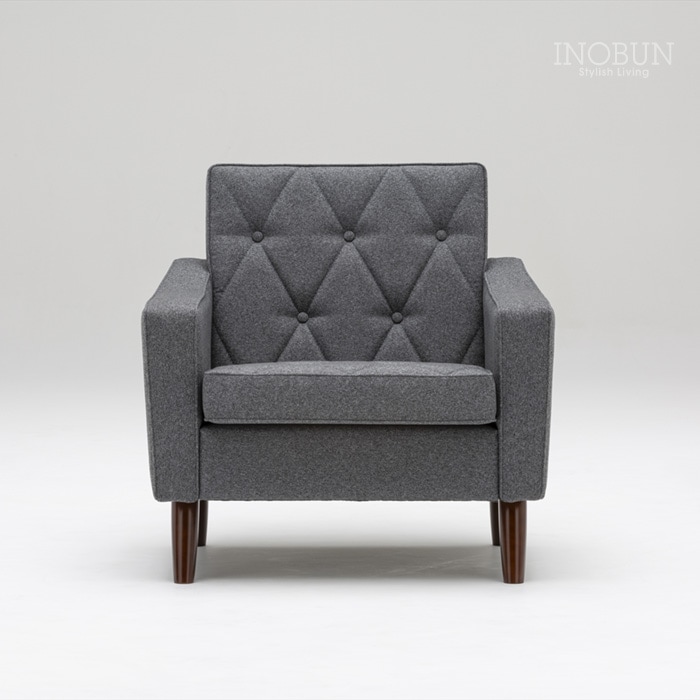 カリモク60 ロビーチェア1シーター セラムダークグレー ダーク