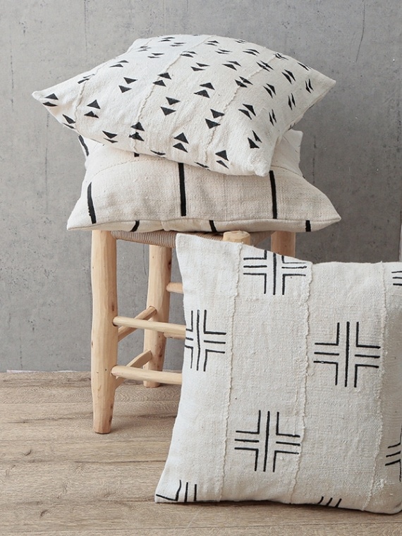 限定入荷商品】マリ ボゴランフィニ（泥染め布）クッションカバー