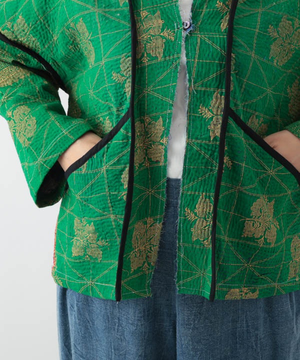 ラリーキルトパイピングジャケット （グリーン）｜KANKAN ONLINE SHOP